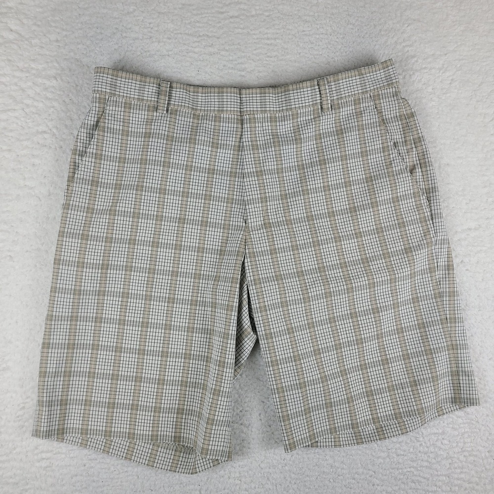 Tiger Woods Collection Shorts Mens 36 Plaid 11" Inseam Hybrid‎ Chino Performance